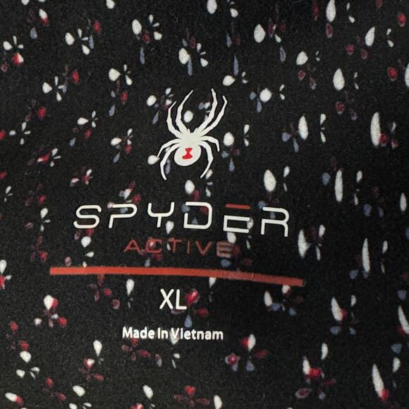 Spyder Active X-Large Ankle Leggings Abstract Elastic Waist Soft Hi-Rise Black - Picture 7 of 9